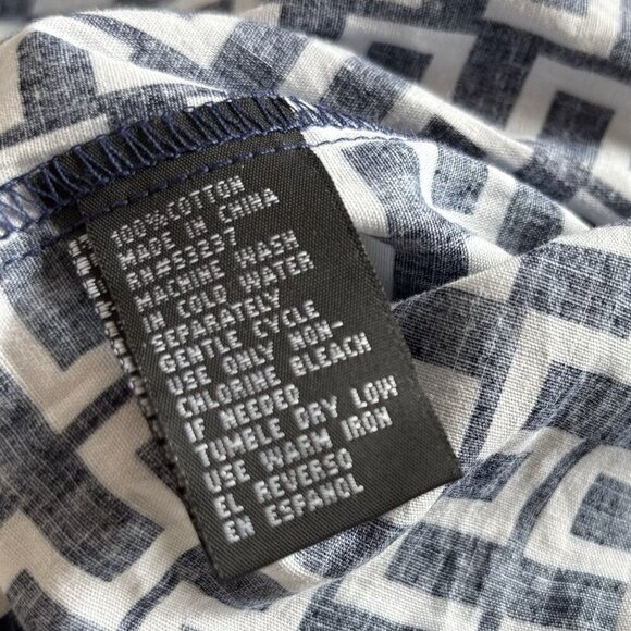 Mlle Gabrielle Button Front Shirt Dress Blue Belted MEDIUM - Picture 10 of 10